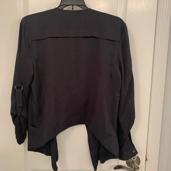 ASTR The Label Gray Collarless Moto Style Jacket - Picture 8 of 11